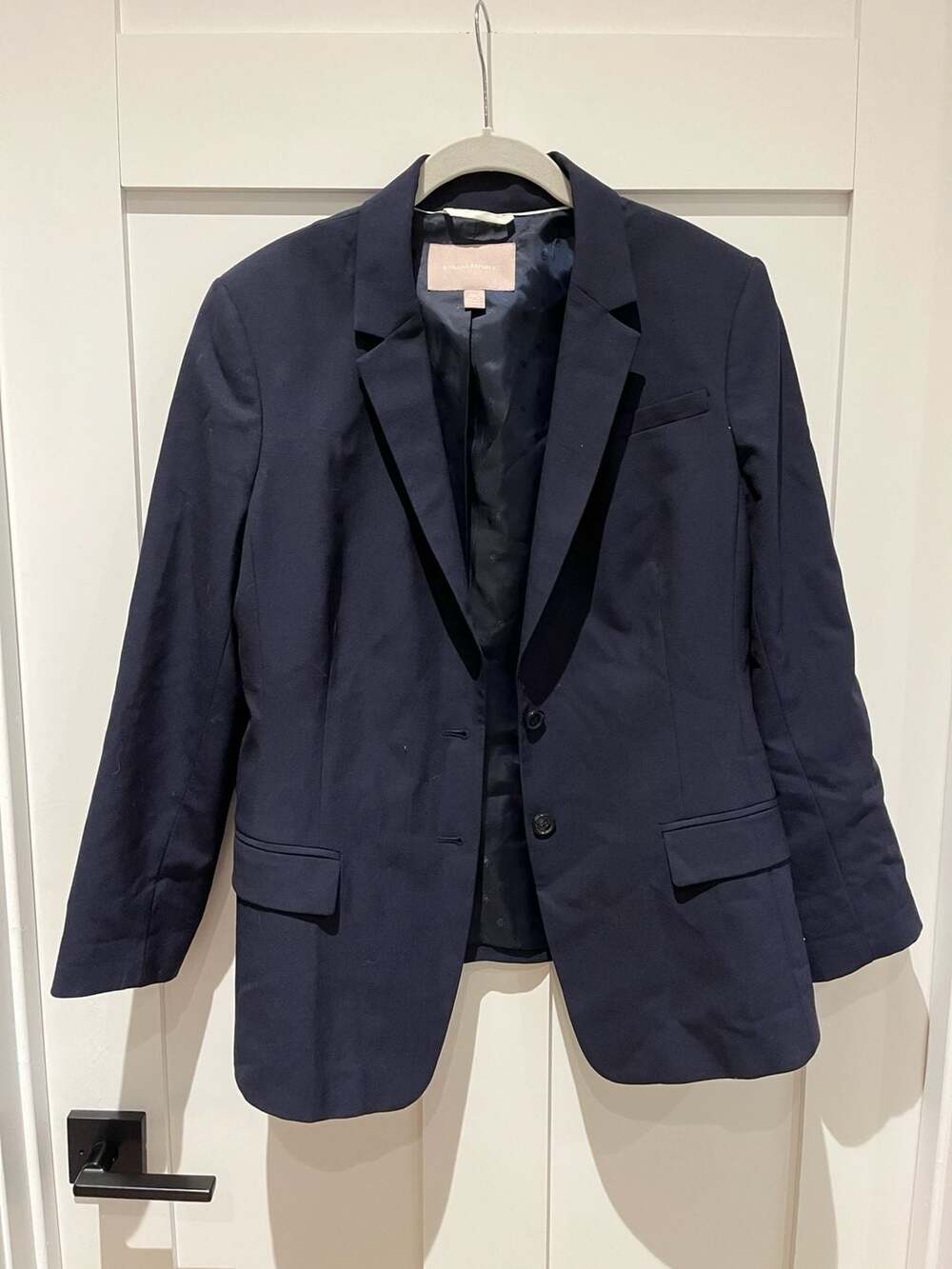 Banana Republic Wool Blend Navy Blue Blazer Jacket Size 14